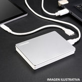 Disco Duro Externo Toshiba 2tb Hdtx120xscaa Usb 3.0 Canvio Flex Plata